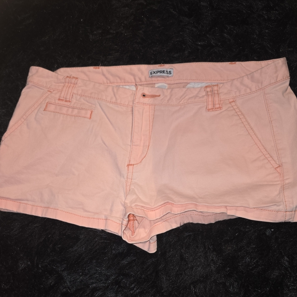 Express Pink Bermuda Shorts Lightweight Relaxed Fit